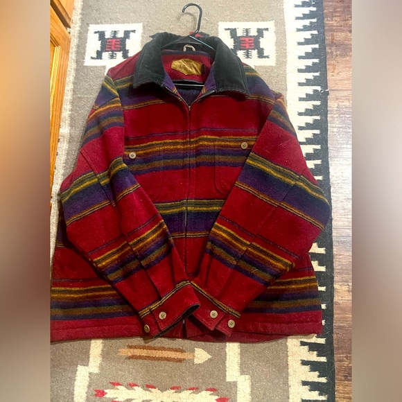 Vtg Woolrich Wool Aztec Southwestern jacket - Picture 1 of 4